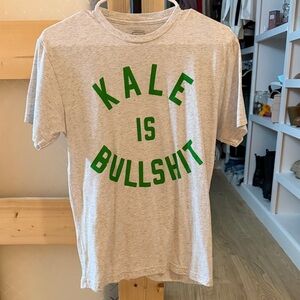 Gray Kids T-Shirt with Green Print